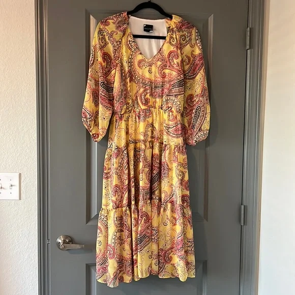 Maison Tara | Dresses | Maison Tara Dress Yellow Midi Dress Size 4 |  Poshmark